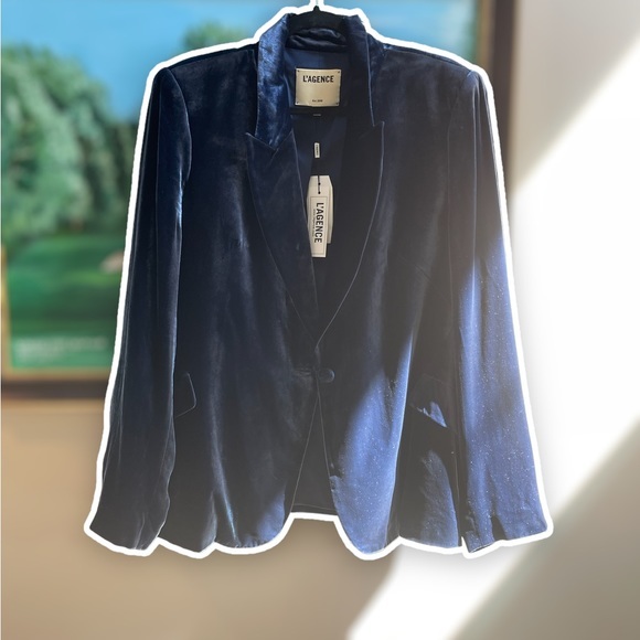 NWOT L'AGENCE Chamberlain Velvet Blazer, 14 - Picture 14 of 14